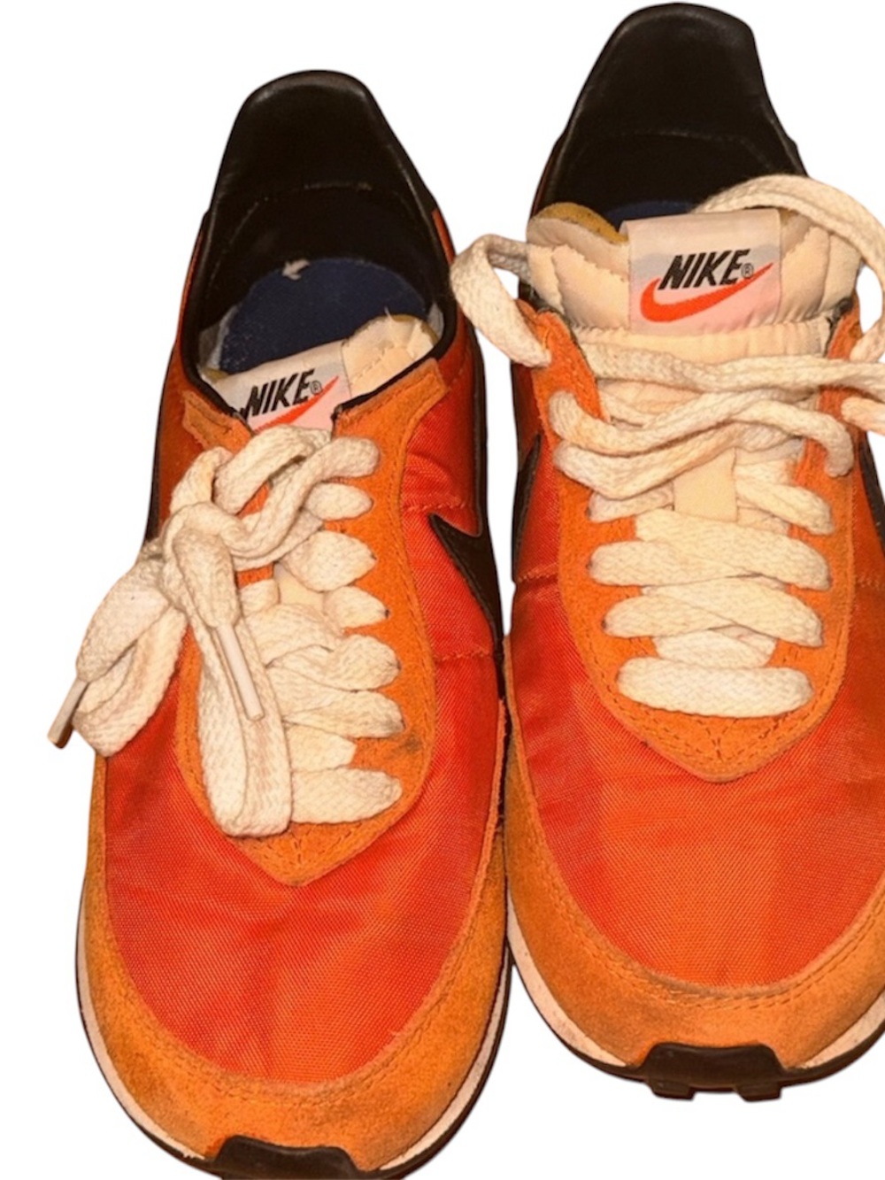 Nike UNISEX Orange Suede & Nylon Low-Top Sneakers